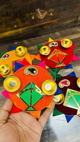 Handmade Decorative Stylish Kite Shape  Small Kumkum Plate, Return Gifts, Lohri Gifts, Puja Favors, Makar Sankranti Gifts, Wedding favor